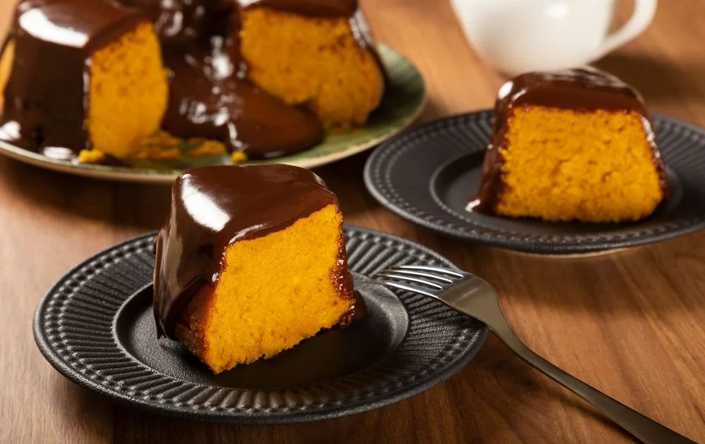 imagem de Bolo de Cenoura com Cobertura de Chocolate